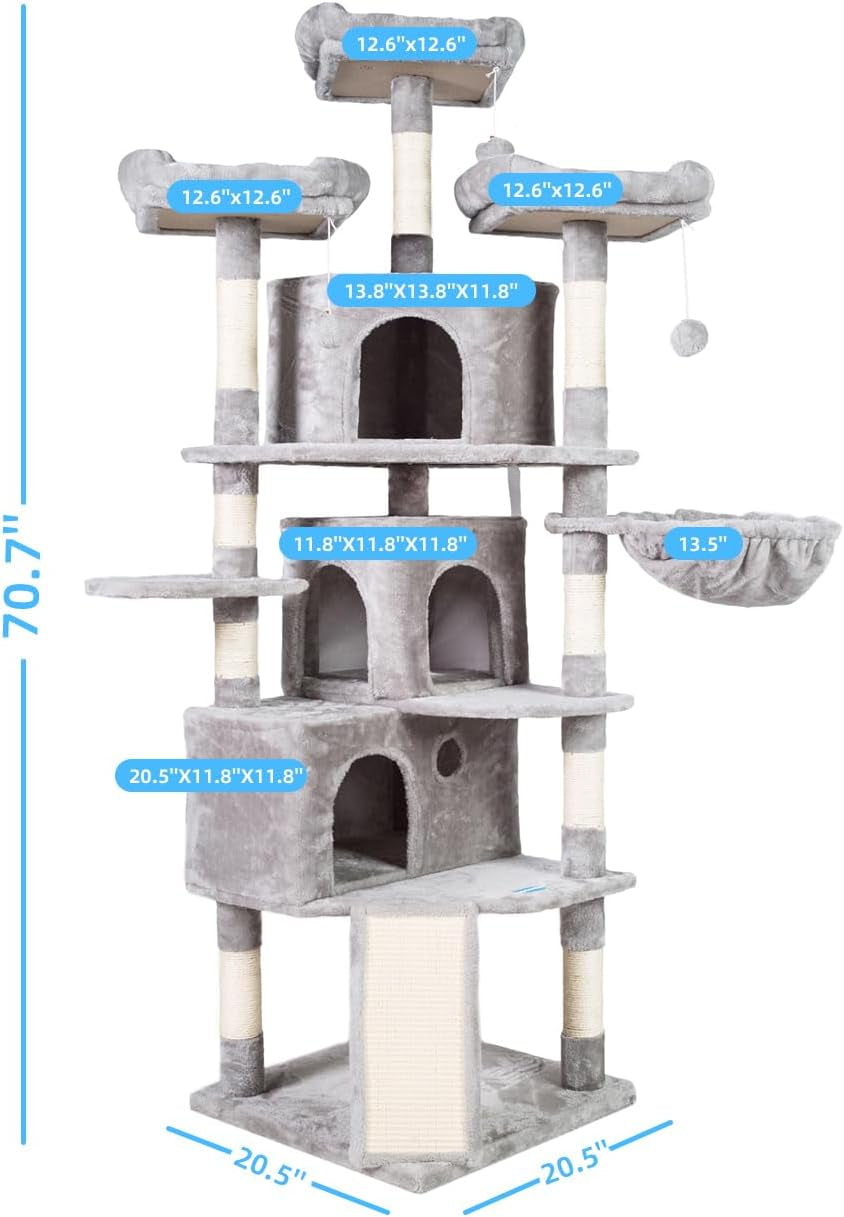 Cat Tree Tower with Multi-Level Large Condo, Platform, MPJ032W