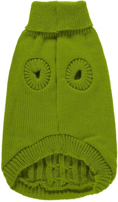 Knitted Small Dog Sweater, Turtleneck Pullover Warm Winter Puppy Clothes