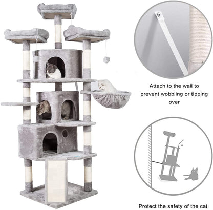 Cat Tree Tower with Multi-Level Large Condo, Platform, MPJ032W